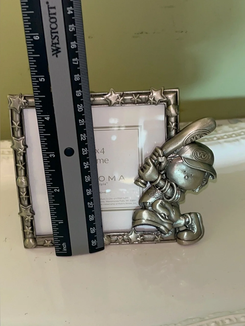 Pewter Baseball Photo Frame NWT